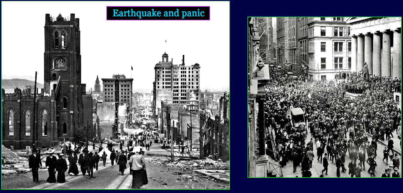 Earthquake and panic, 1900s